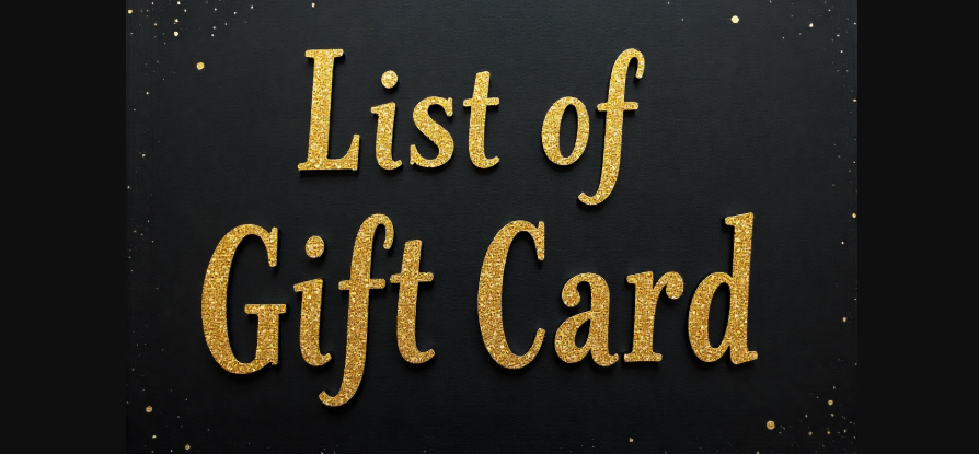 lists of gift cards