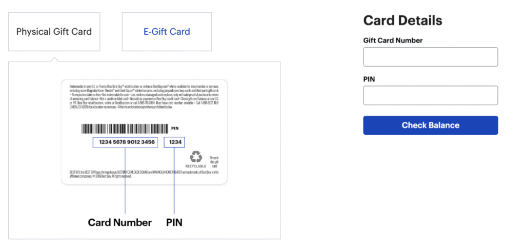 check best buy gift card balance