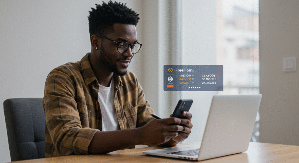 A Freelancer ready to exchange gift cards for money on Xbanka