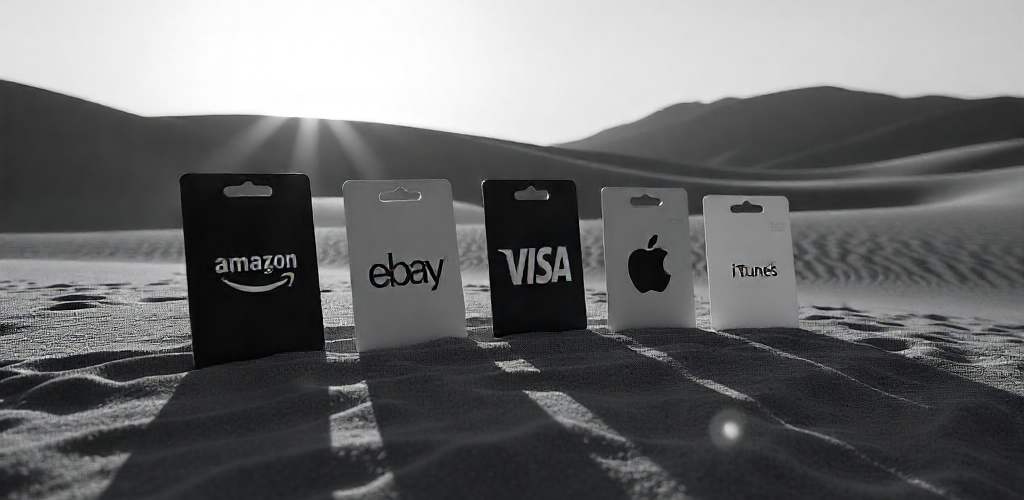 Photos of gift cards