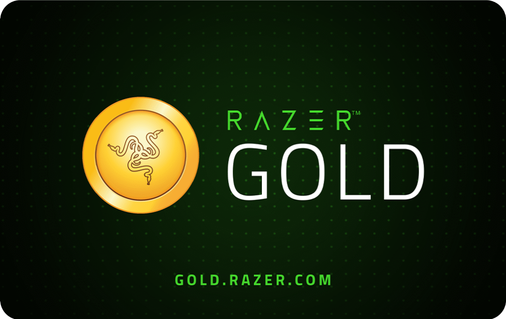 Gold Razer gift card