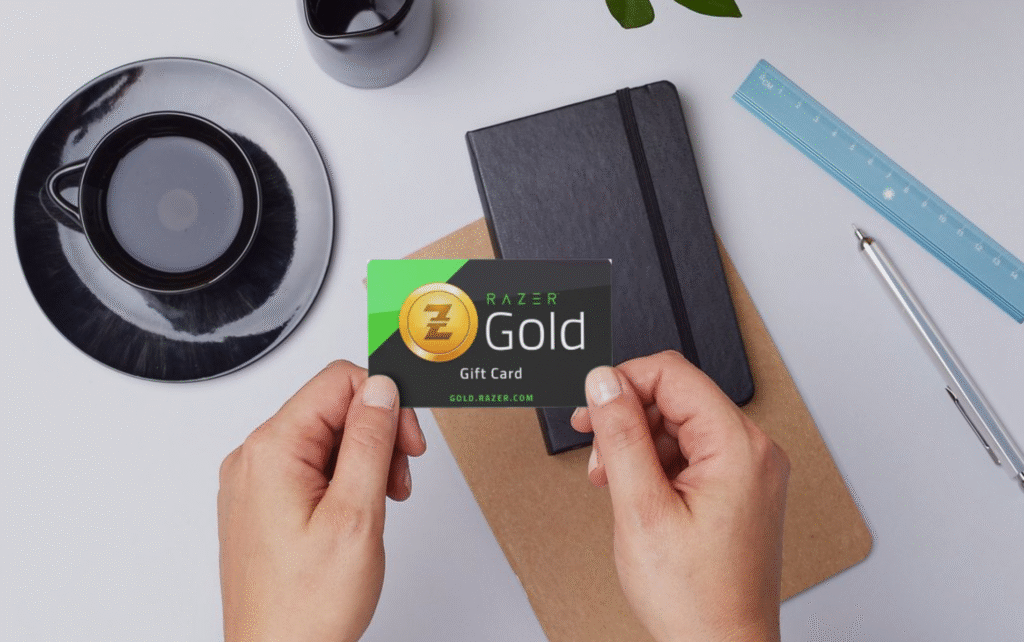 Gold Razer gift card