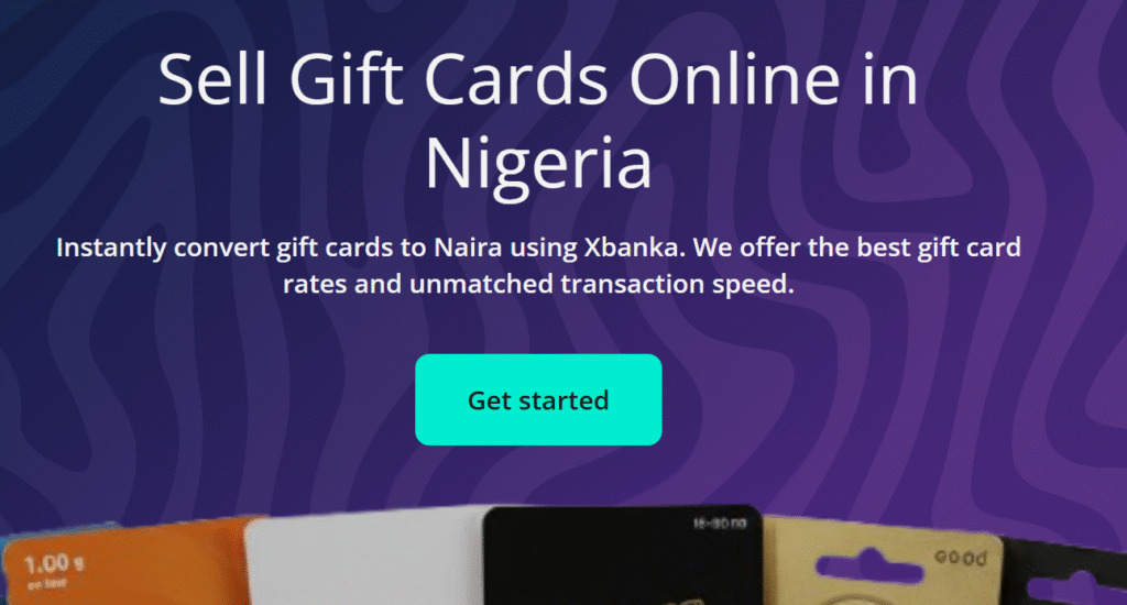 xbanka interface for trading gift card