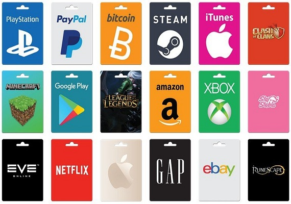 Types of gift cards in USA