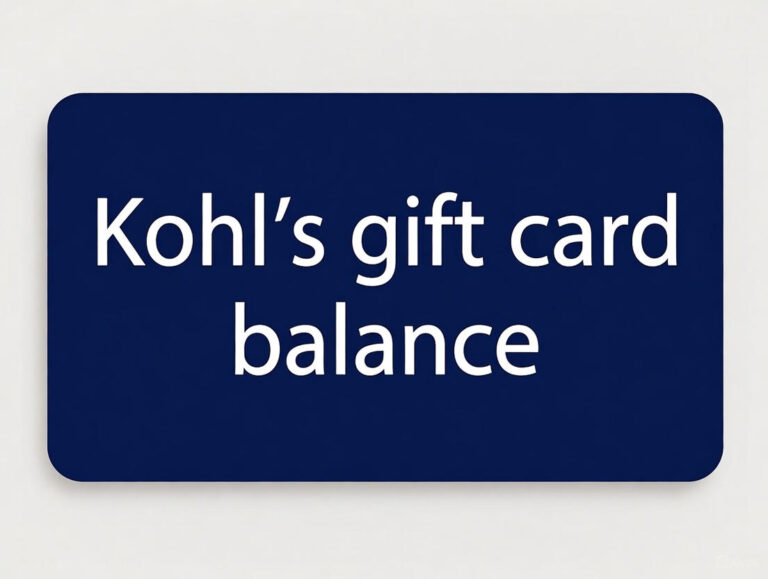 Check Kohl’s gift card balance
