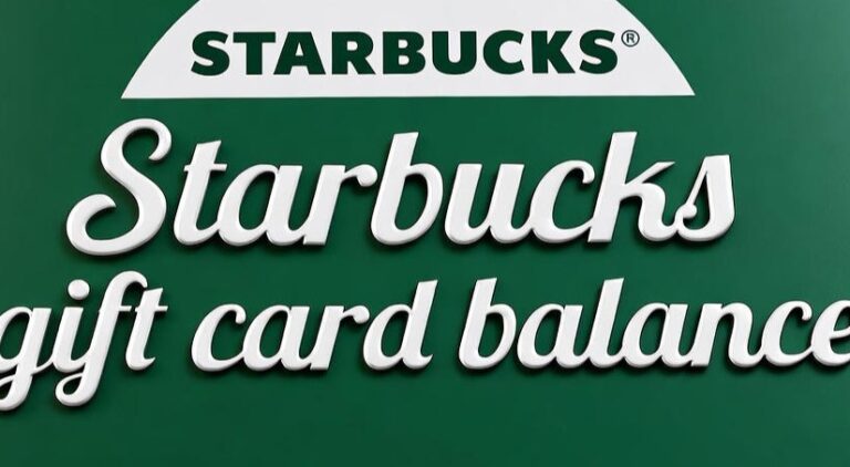 Starbucks gift card balance