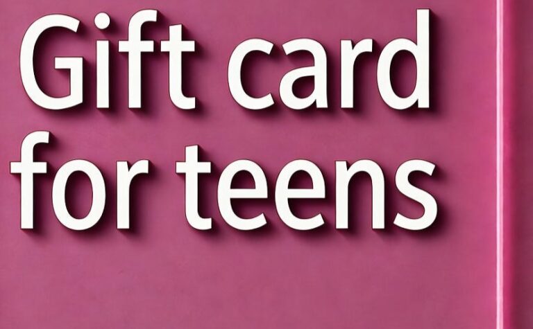 Gift card for teens