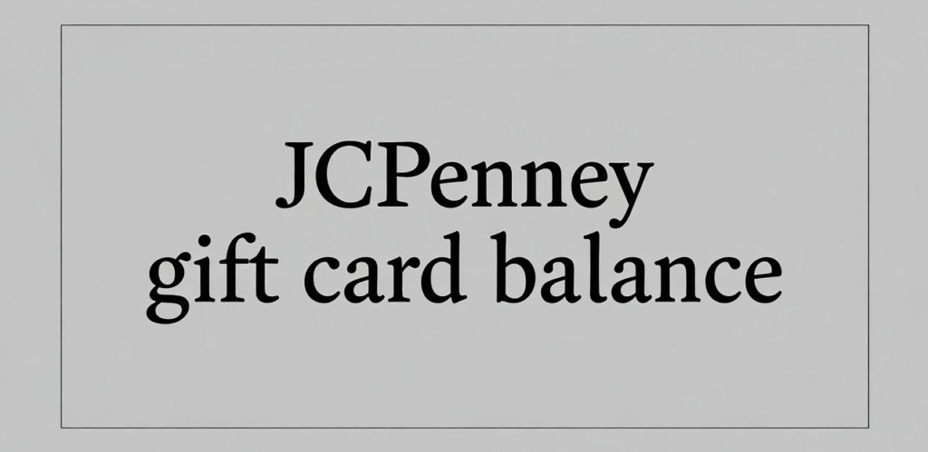 JCPenney gift card balance