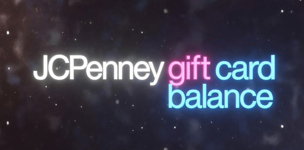 JCPenney gift card balance