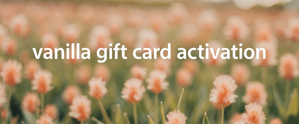 Vanilla gift card activation