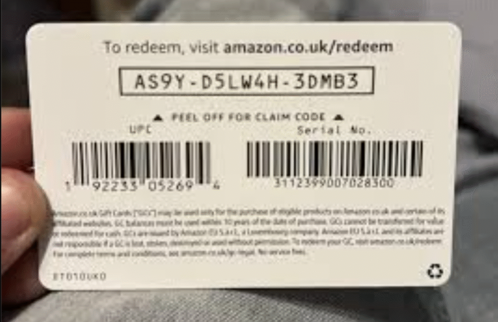 amazon gift card back
