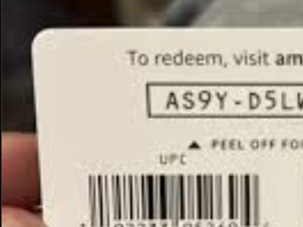 Amazon Gift Card Back