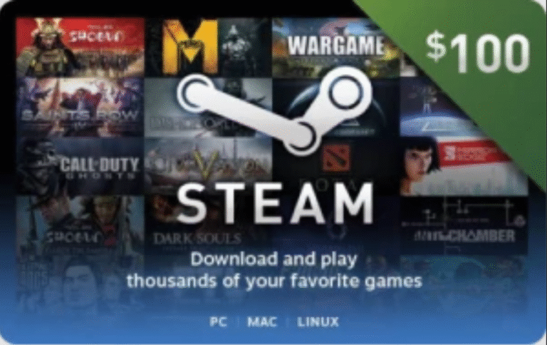 $100 steam gift card