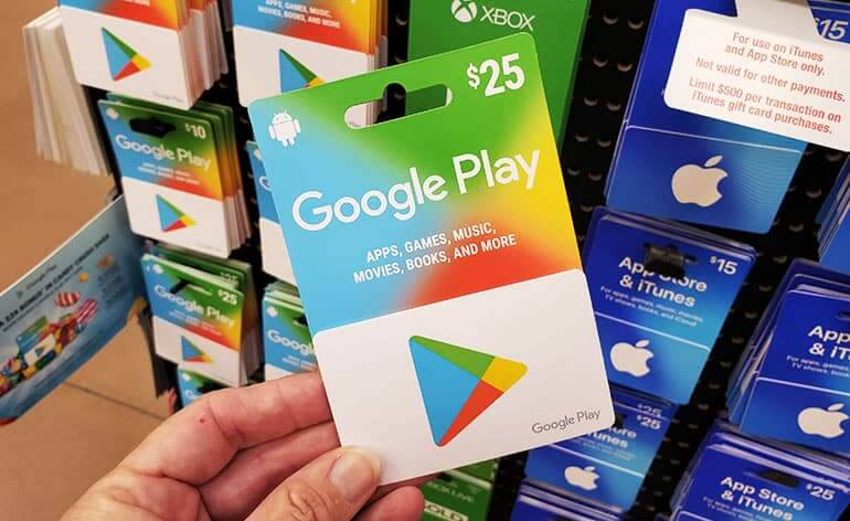 Google Play gift card balance