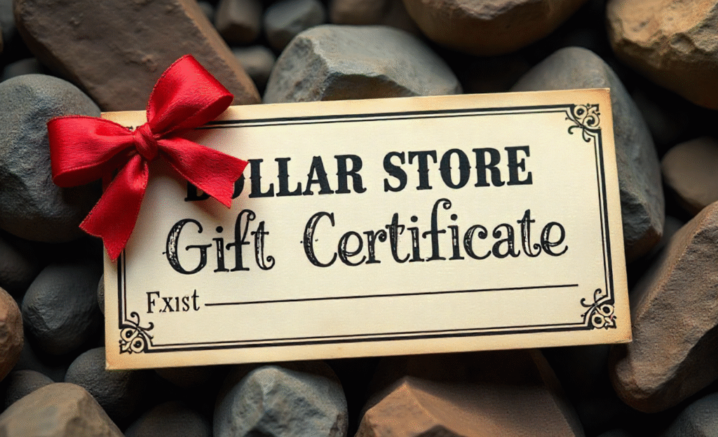dollar store gift certificate