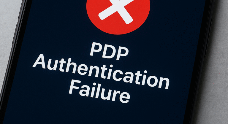 PDP authentication failure