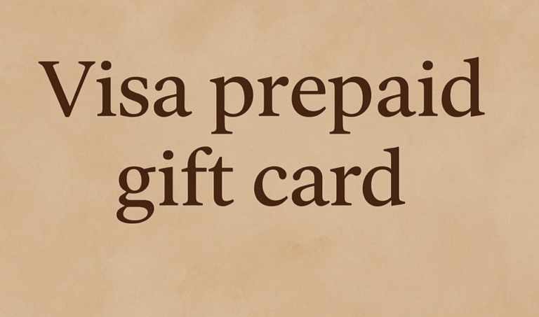 Visa prepaid gift card