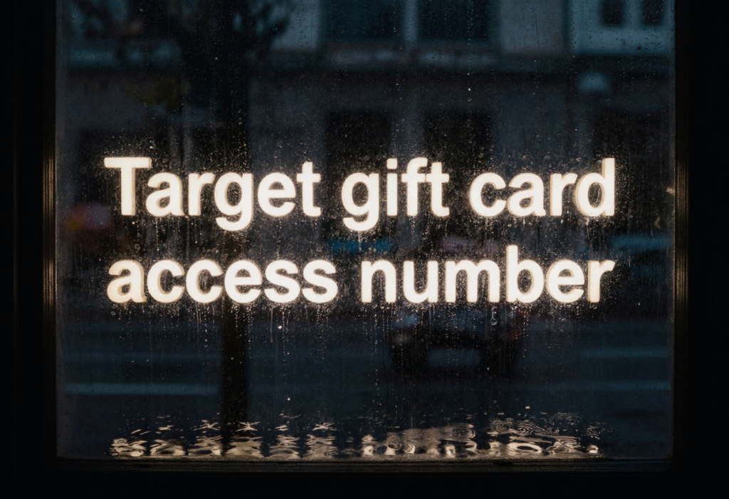 Target gift card access number