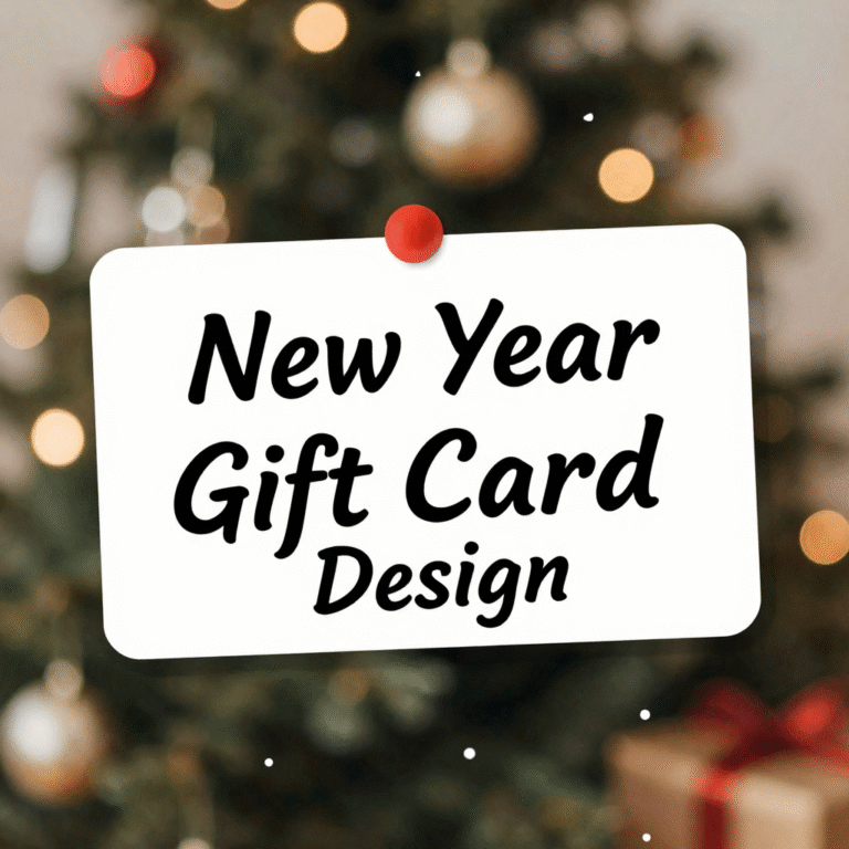 New Year Gift Card Design